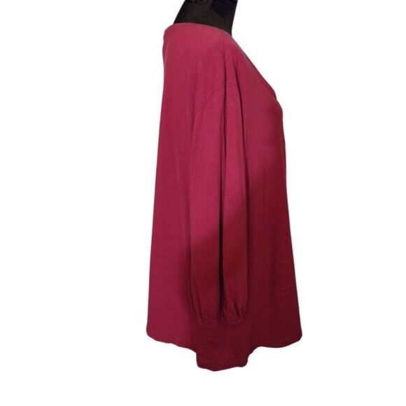 ROUTE 66 PURPLE TOP-SIZE: 3X W/RIBBED DESIGN FRONT NECKLINE AREA - Picture 4 of 5